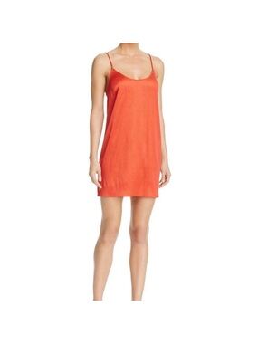NWT French Connection Satin Slip Dress in Coral L